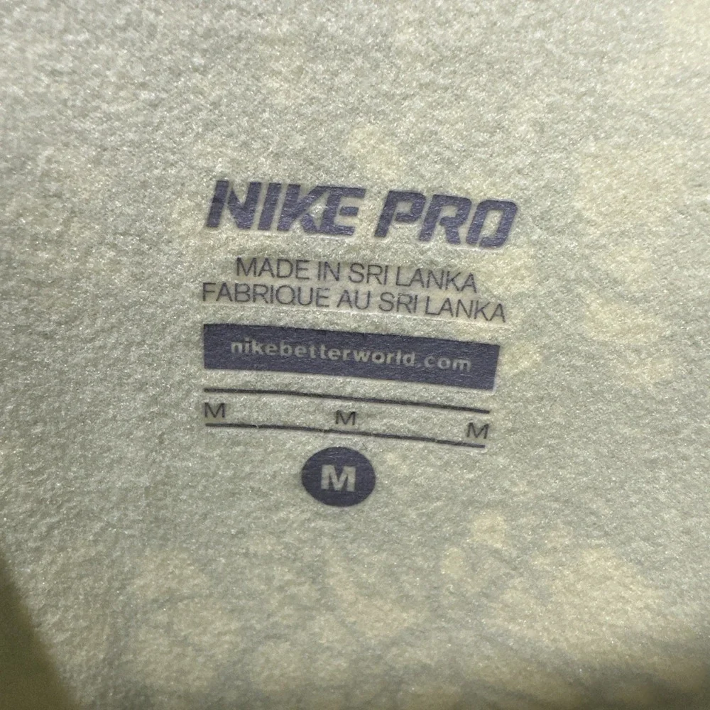 Nike Pro Women's Size M Blue Green 1/2 Zip Long‎ Sleeve Activewear Pullover Logo